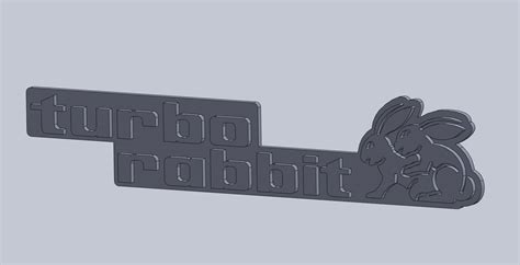 Stl File Volkswagen Turbo Rabbit Emblem 🚗・3d Printable Design To