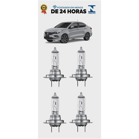 Kit Lampadas Farol Alto E Baixo Fiat Cronos H Submarino