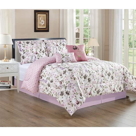 Sunset Floral Printed 5 Piece Comforter Set Shopbobbys