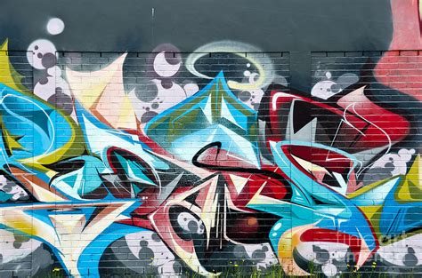 Colorful Abstract Graffiti Art On The Brick Wall Photograph By Yurix