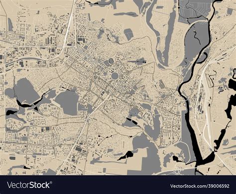 Map City Poltava Ukraine Royalty Free Vector Image