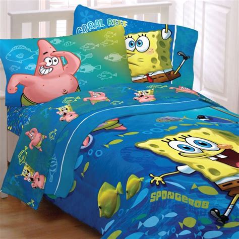 Spongebob Squarepants Bedding Fish Swirl Comforter Sheets - Walmart.com ...