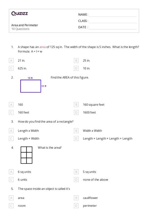 50 Perimeter Worksheets For 6th Grade On Quizizz Free And Printable