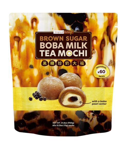 Buy Tropical Fields Brown Sugar Boba Milk Tea Mochi 31 8oz Online At