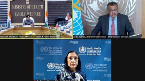 Health Minister Mandaviya Who Chief Tedros Hold Detailed Iteraction