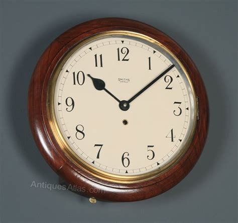 Antiques Atlas Mahogany Smiths Enfield Round Dial Wall Clock