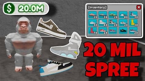 I SPENT 20M CASH IN SNEAKER RESELL SIMULATOR AND GOT Roblox YouTube