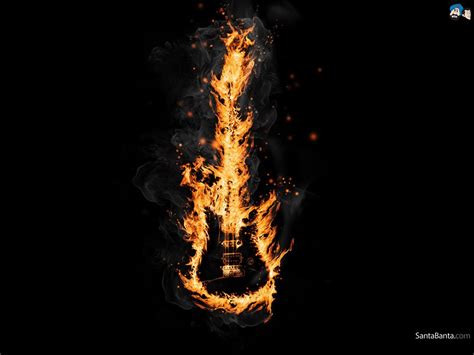 Guitar On Fire Wallpapers on WallpaperDog