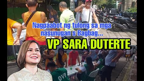 VP Sara Duterte Nagpadala Ng Tulong Sa Mga Nasunugan Sa Bagbag YouTube