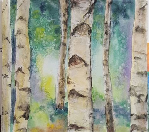 Watercolor Birch Trees Paint A Long Cristy Dunn Fine Art Birch Tree Art Watercolor Art