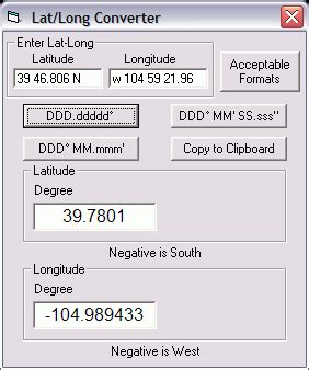 Latitude Longitude Converter Edge Of Space Sciences