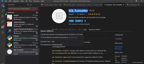 Vscode 中添加 Sql Formatter，格式化sql Vscode Sql格式化 Csdn博客