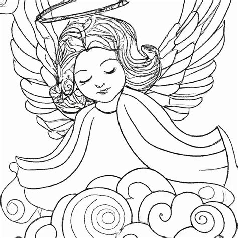 Desenhos De Anjo Do C U Para Imprimir E Colorir