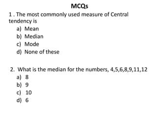 Mean Median Mode 1 PPT