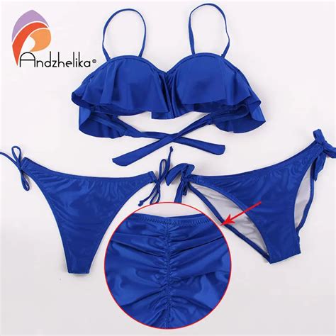 Anadzhelia Sexy Lotus Leaf Bikinis Women Swimsuit Brazilian Bikini Set