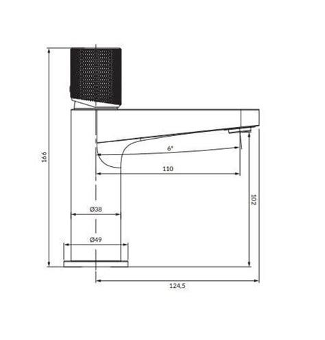 Bateria Umywalkowa Stojąca Antracyt Contour CT8010AT Omnires