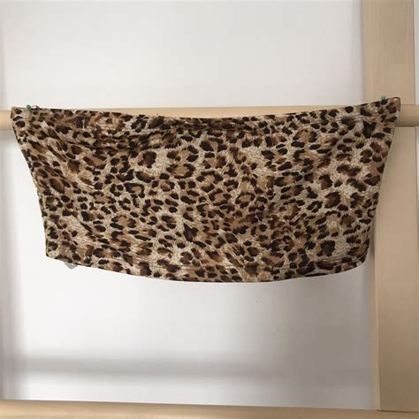 Leopard Print Boob Tube Size 8 Never Worn Silk Depop