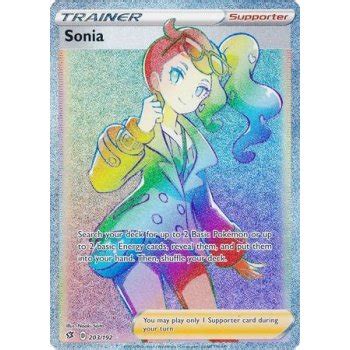 Pok Mon Trainer Sonia Full Art Secret Rainbow Rare Rebel Clash