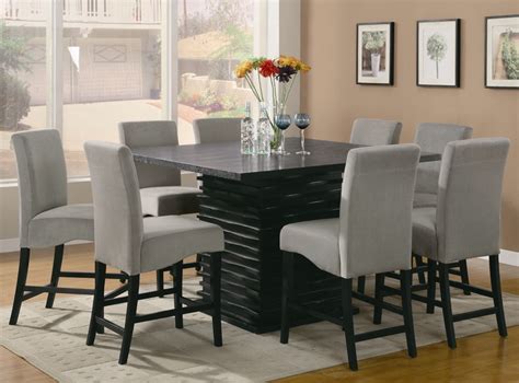 Black Counter Height Table Gray Chair Set Shop For Affordable Home