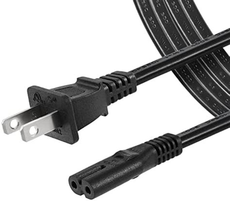 Amazon 6FT 2 Prong Power Cord Cable Compatible TCL Roku Smart LED