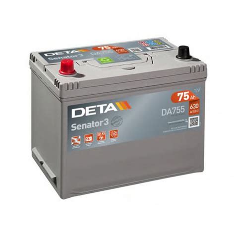 DETA SENATOR 3 DA 755 12V 75Ah 630A 270x173x222