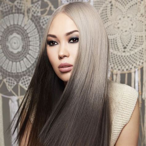 Black And Platinum Ombre Hair