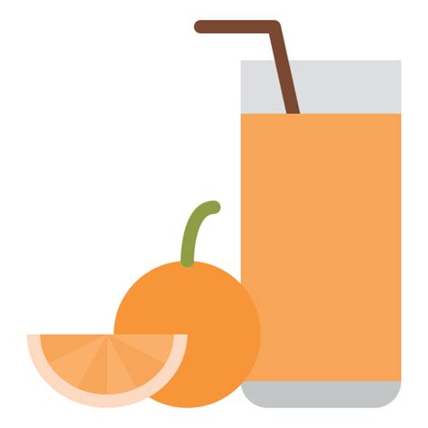 Orange Juice Iconixar Flat Icon