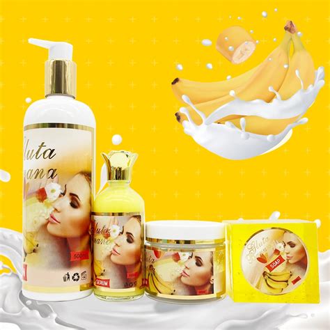 Natural Brightening Banana Skincare Set Remove Dark Spots Anti Aging Moisturizing Healthy And