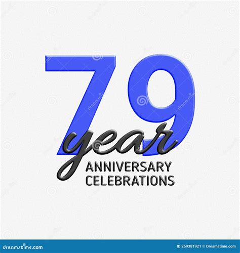 79th Anniversary Seventy Nine Years Birthday Celebration Horizontal