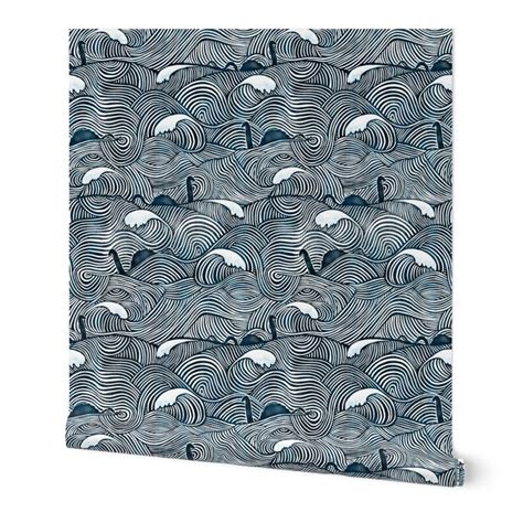 Inked Nessie Loch Ness Monster Small Wallpaper Spoonflower