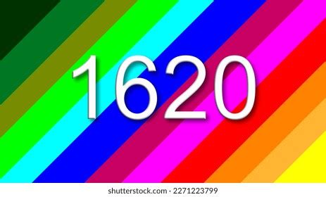 1620 Colorful Rainbow Background Year Number Stock Illustration ...