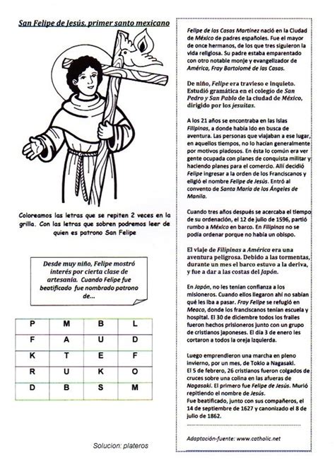 Breve Historia De San Felipe De Jesus Educacion Religiosa