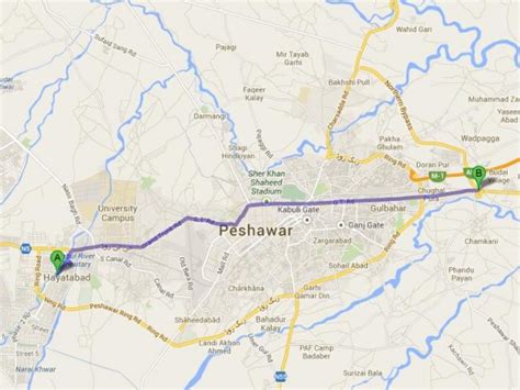 Peshawar Metro Route Map Hayatabad To Chamkani Paki Mag