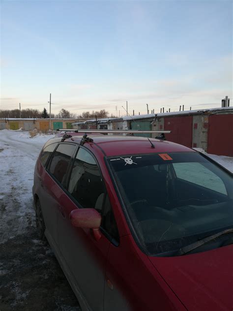 рейлинги и автобокс на крышу — Honda Stream (RN), 2 л, 2001 года ...