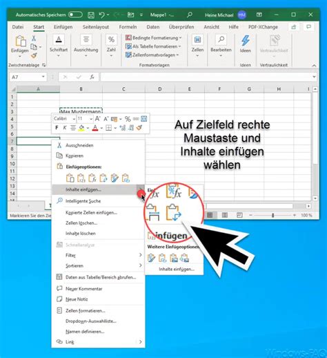 Excel Spaltenbreite und Zeilenhöhe in cm Windows FAQ