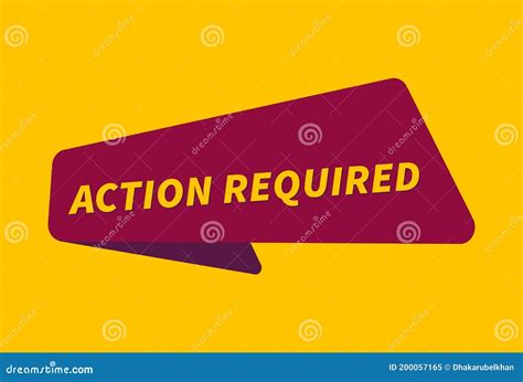 action required banner vector action required image stock vector