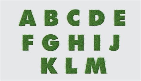 Letras De Grama Verde Vetor Premium