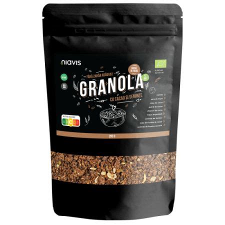 Granola Bio Cu Cacao Si Seminte 200g Niavis Bio Bebe Tei