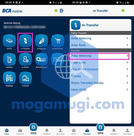 Cara Transfer Bca Ke Bca Lewat M Banking Mogamugi