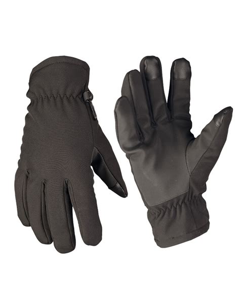 Mil Tec® Black Thinsulate™ Softshell Gloves Sturm Miltec Usa