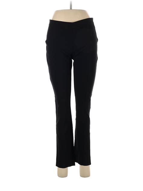 Simply Vera Vera Wang Solid Black Casual Pants Size M Petite 54