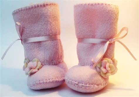 Light Pink Ugg Baby Boots Fleece Baby Booties Baby Girl Shoes