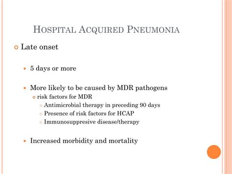 Hospital Acquired Pneumonia Medlineplus Medical Encyc