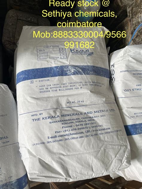 Powder Titanium Dioxide Rutile Kmml Chemical Formula Tio Packaging