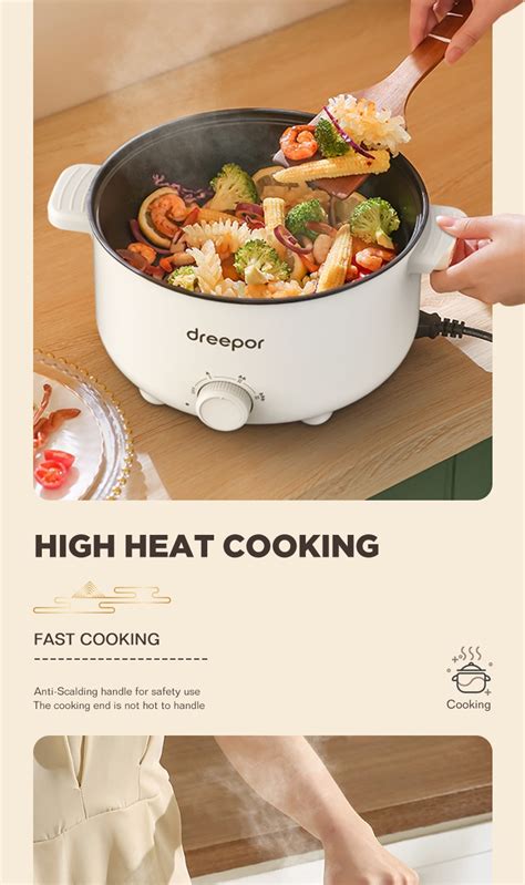 Multifunctional Electric Cooker Free Steamer Rice Cooker Small Hot Pot Cooker Non Stick Pan L