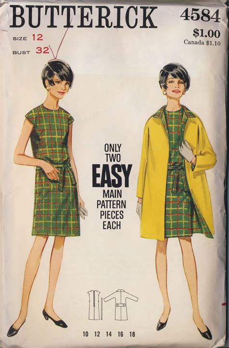 Butterick Ca One Piece Dress Coat Featured In Butterick