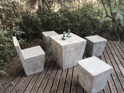 Muebles En Cemento Light Estilo Ribera Outdoor Furniture Sets