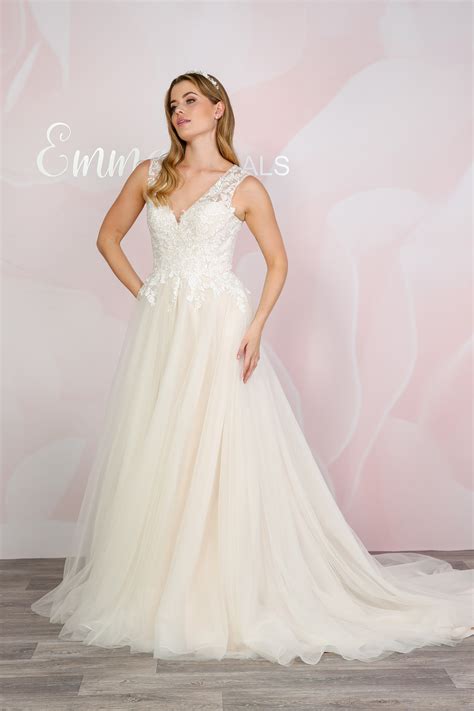 Soft Tulle And Sparkle Lace Gown Emma Bridals