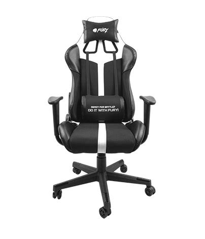 Геймърски стол FURY Gaming Avenger XL, черен/бял - NFF-1712 NFF-1712 ...