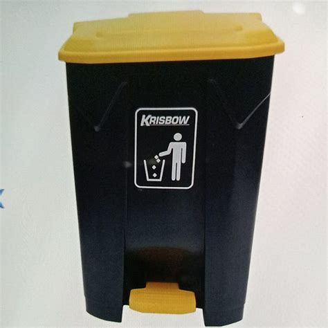 Jual Krisbow Ltr Tempat Sampah Plastik Outdoor Kuning Shopee